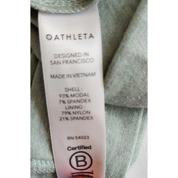 Athleta Santorini Tennis Dress SZ XS Sage Green V-Neck Sleeveless Activewear - Picture 10 of 13